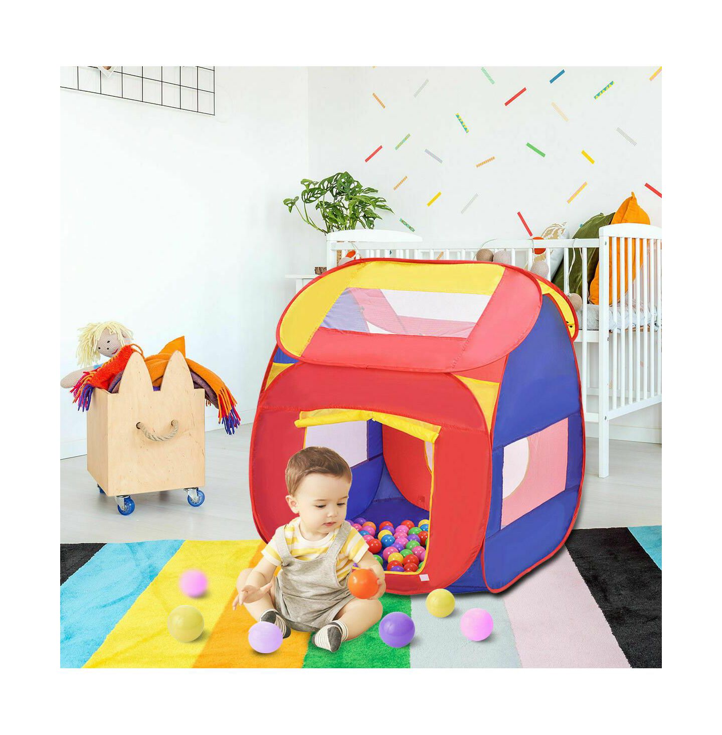 Детская игрушка HONGGE Portable Kid Play House Toy Tent with 100 Balls — фото 7