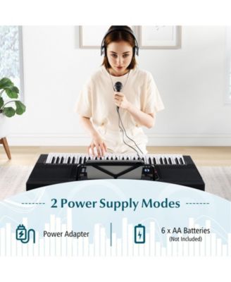 61-Key Electronic Keyboard Piano Starter Set with Stand Bench and Headphones