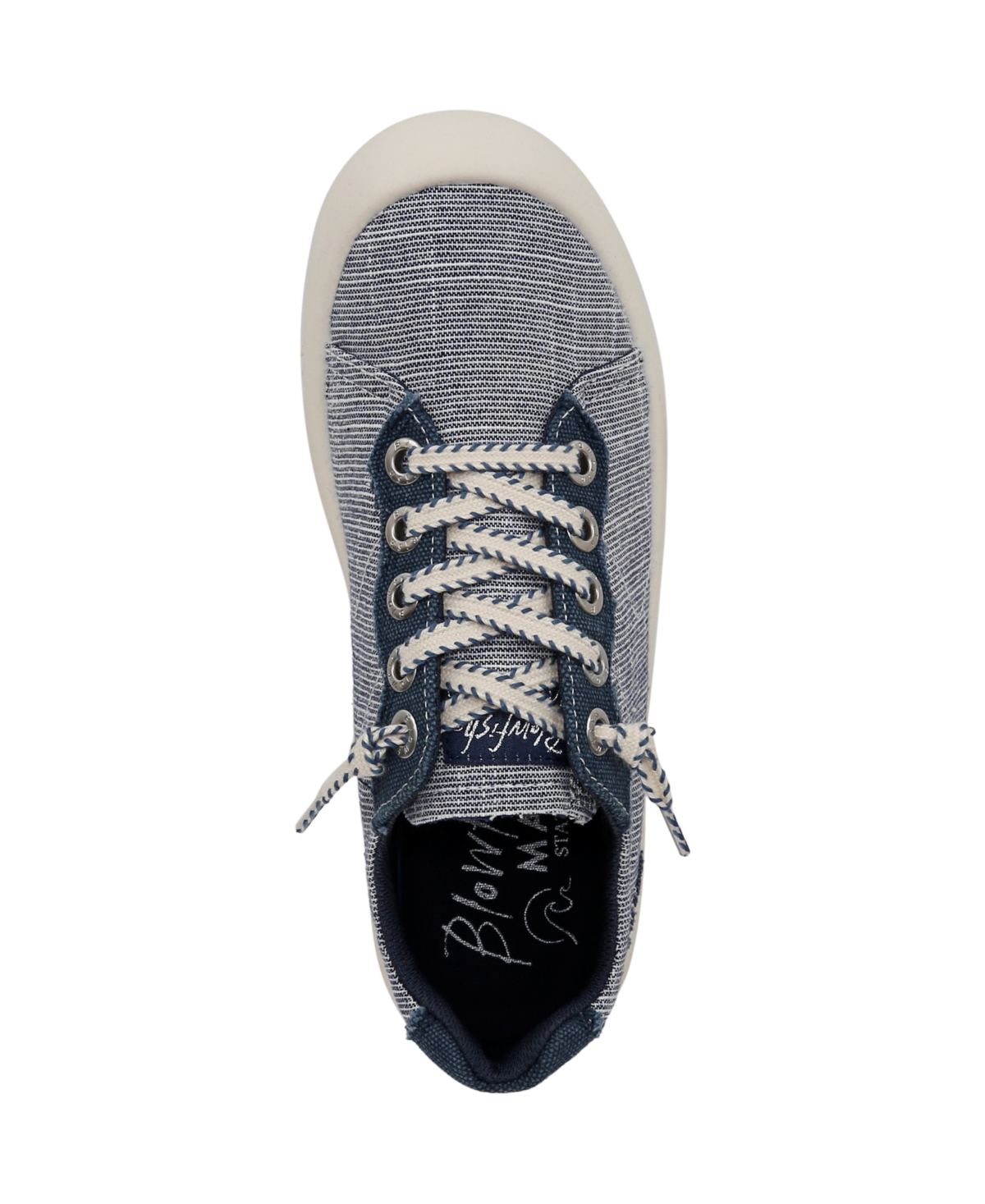 Shop Blowfish Malibu Women's Boardwalk Lace Up Sneakers In Navy Fabric
