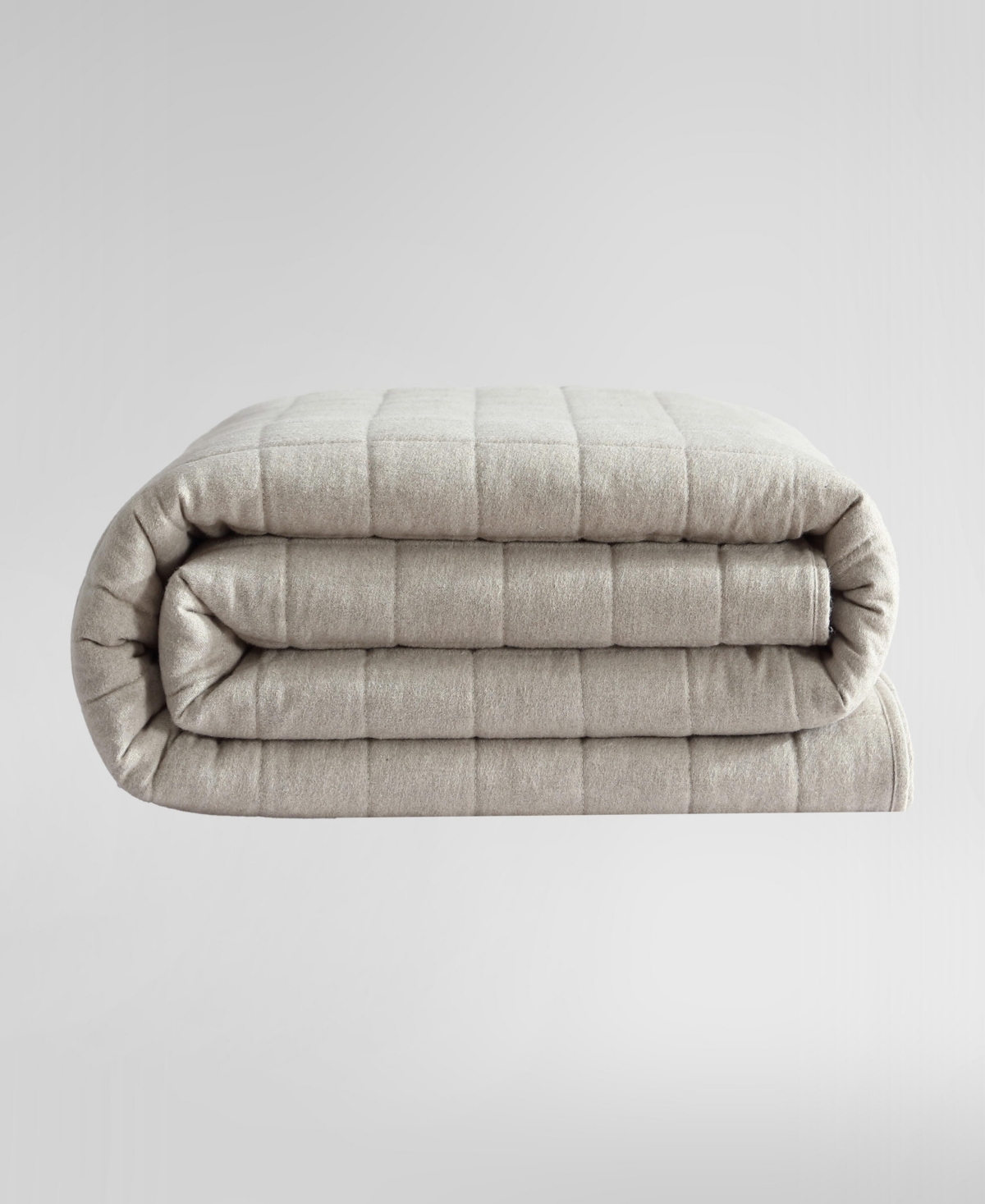 Calvin Klein Melange Flannel Quilt, Queen In Natural