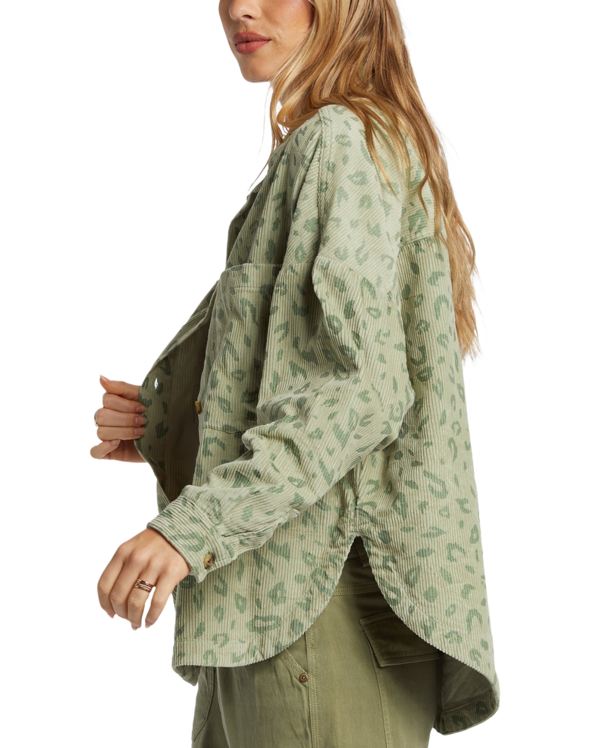 Billabong Juniors' Stoked On You Oversized Cotton Corduroy Shirt