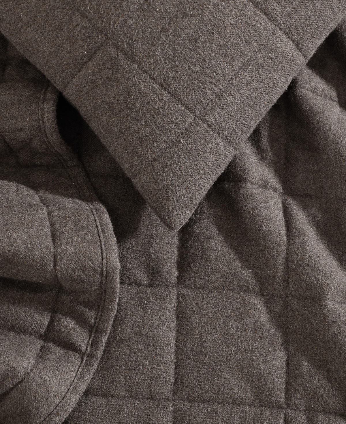 Calvin Klein Melange Flannel Quilt In Chocolate