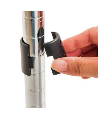 5-Tier NSF-Certified Steel Wire Shelving with Wheels - Chrome