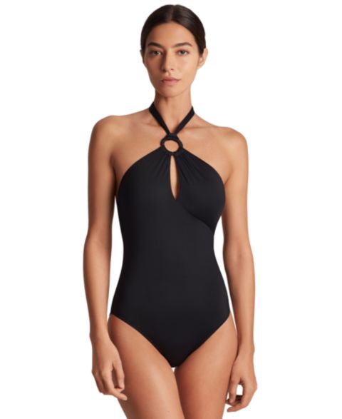 Женские купальники Lauren Ralph Lauren Women's Macrame-Ring High-Neck One-Piece Swimsuit