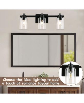 Vanity light 4.33-in 3-Light Matte Bronze Industrial Vanity Light