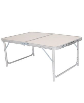 Home Use Aluminum Alloy Folding Table – White