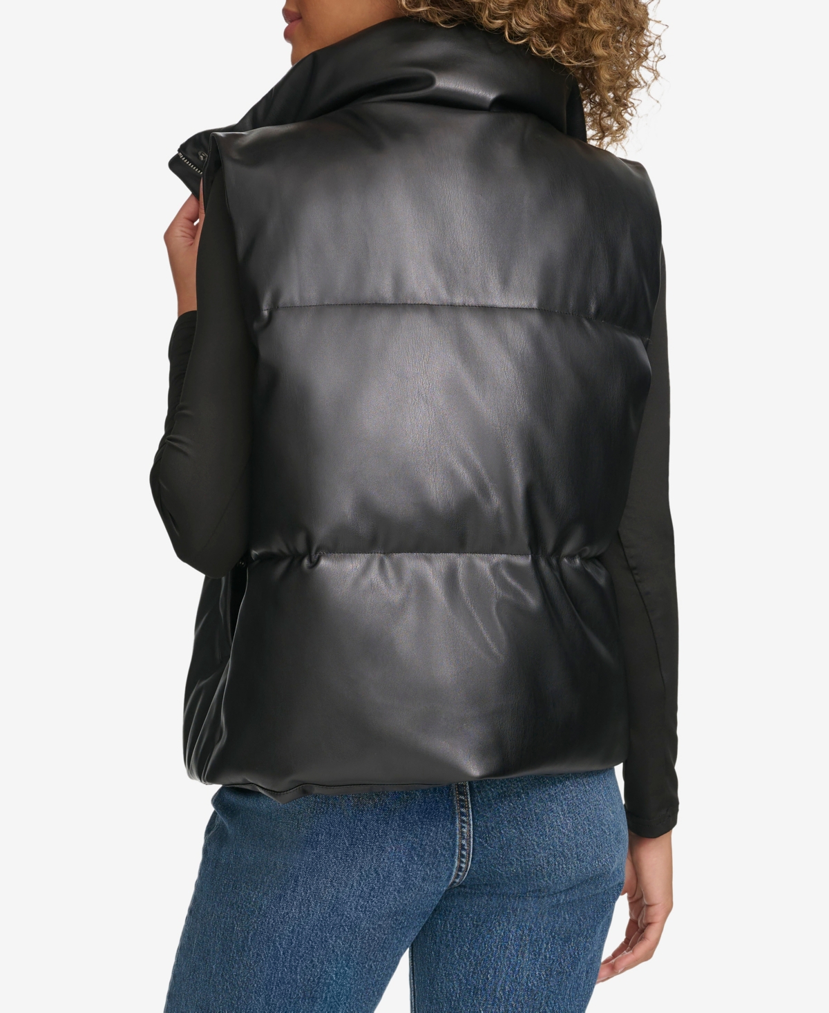 LEVI'S WOMEN'S FAUX LEATHER PUFFER VEST 