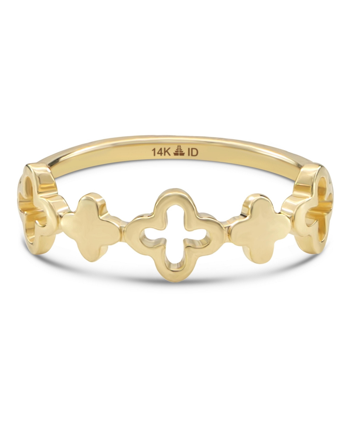 Clover Ring in 14K Gold, Size 8, approx. 2.5 grams - gold