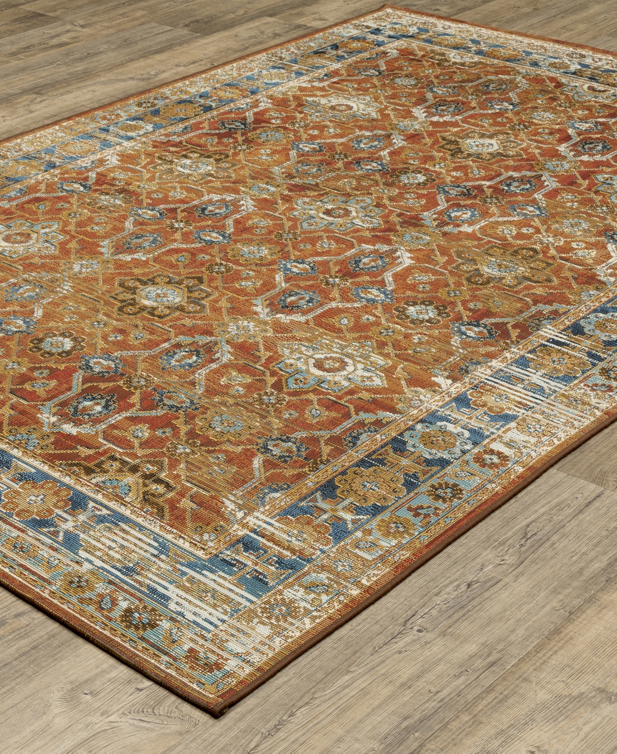 Oriental Weavers Naples 1204x 5'3"x7'6" Area Rug In Rust