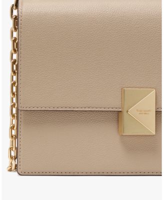 Deco Small Pebbled Leather Chain Shoulder Bag