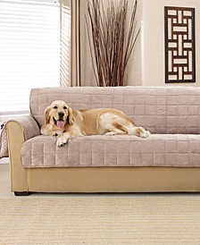 Sure Fit Non-Skid Velvet Pet Sofa Furniture Slipcover