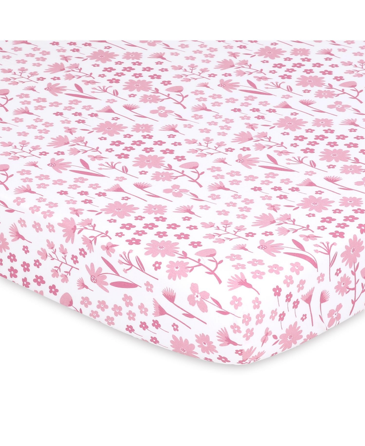The Peanutshell Pack n Play, Mini Crib, Portable or Fitted Playard Sheets for Baby Girl, Daisy, 3 Pack Set -mauve