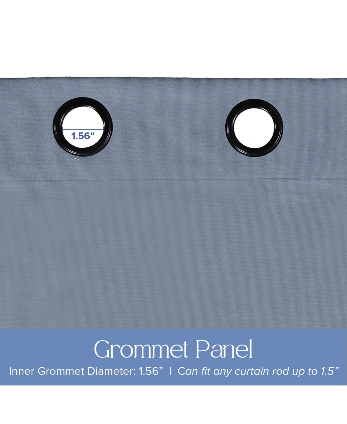 Soft Cotton Feel Twill Polyester Blackout Grommet Pair (2 panels