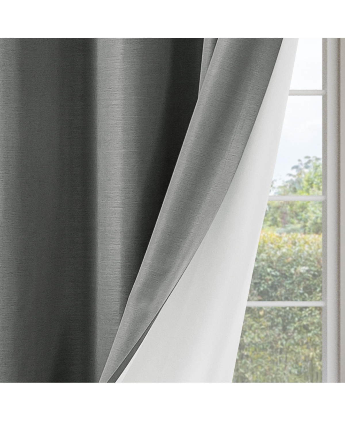 Awesome Home Brushed Serengeti Stria 100% Blackout Grommet Pair (2 panels), 52