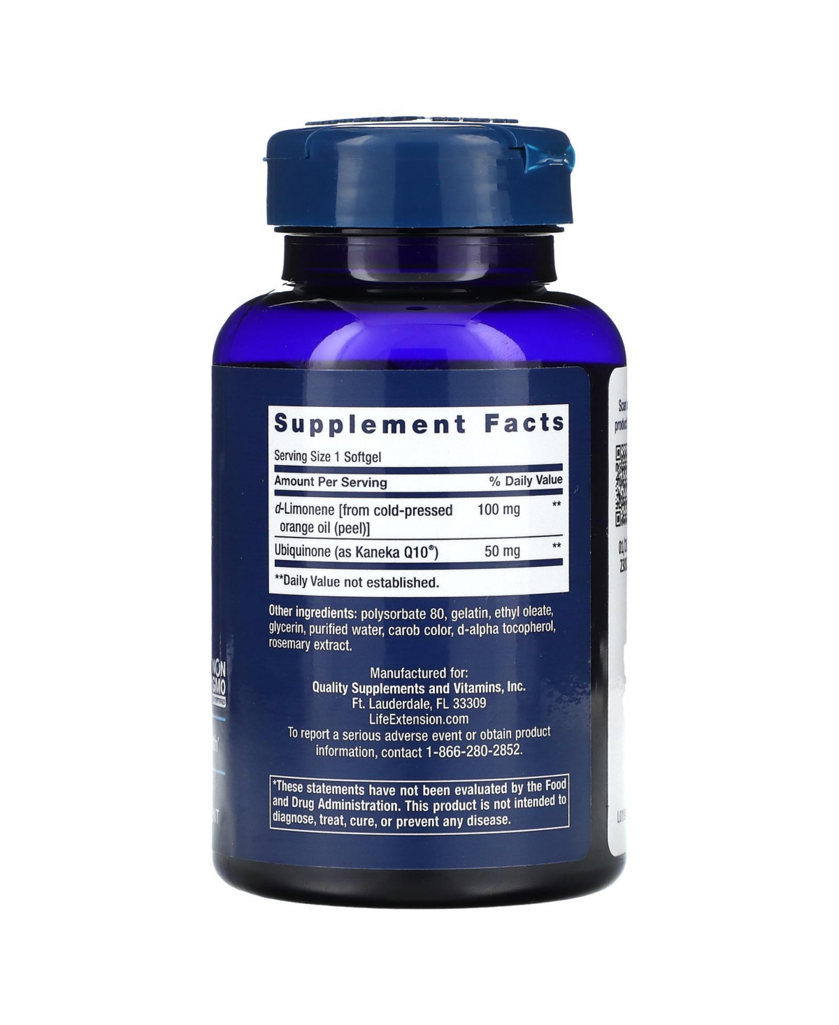 Life Extension Super-Absorbable CoQ10 with d-Limonene 50 mg - Softgels