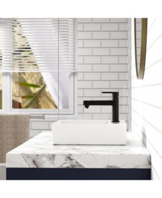 20"x18" Bathroom Sink Rectangle White Ceramic Lavatory Vanity