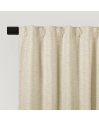 Chenille Solid Room Darkening Back Tab Curtain Panel, 52"×84"