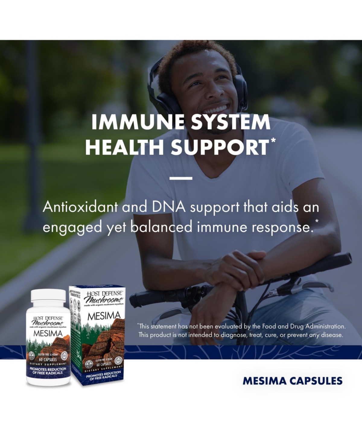 Host Defense Mesima Capsules - Herbal Antioxidant Activity & Immune System Support Supplement