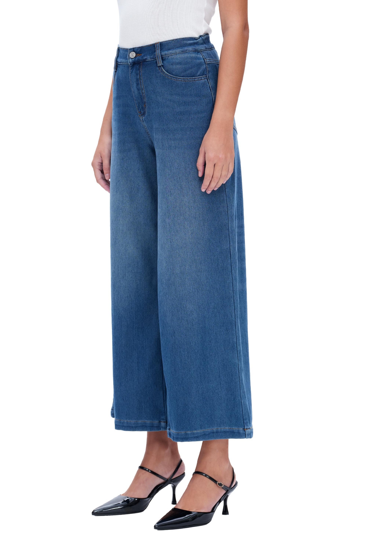 BAYEAS WOMEN'S HIGH RISE WIDE LEG FLARE JEANS 
