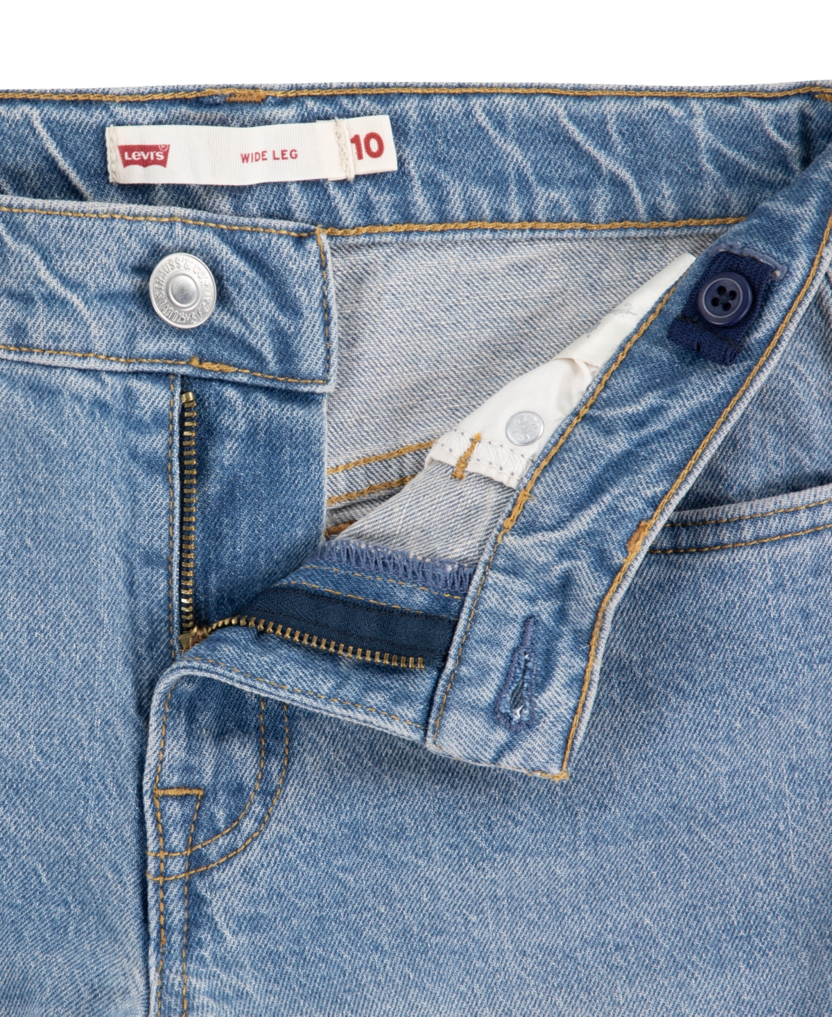 Levi's Big Girls Wide Leg Cargo Denim Jean