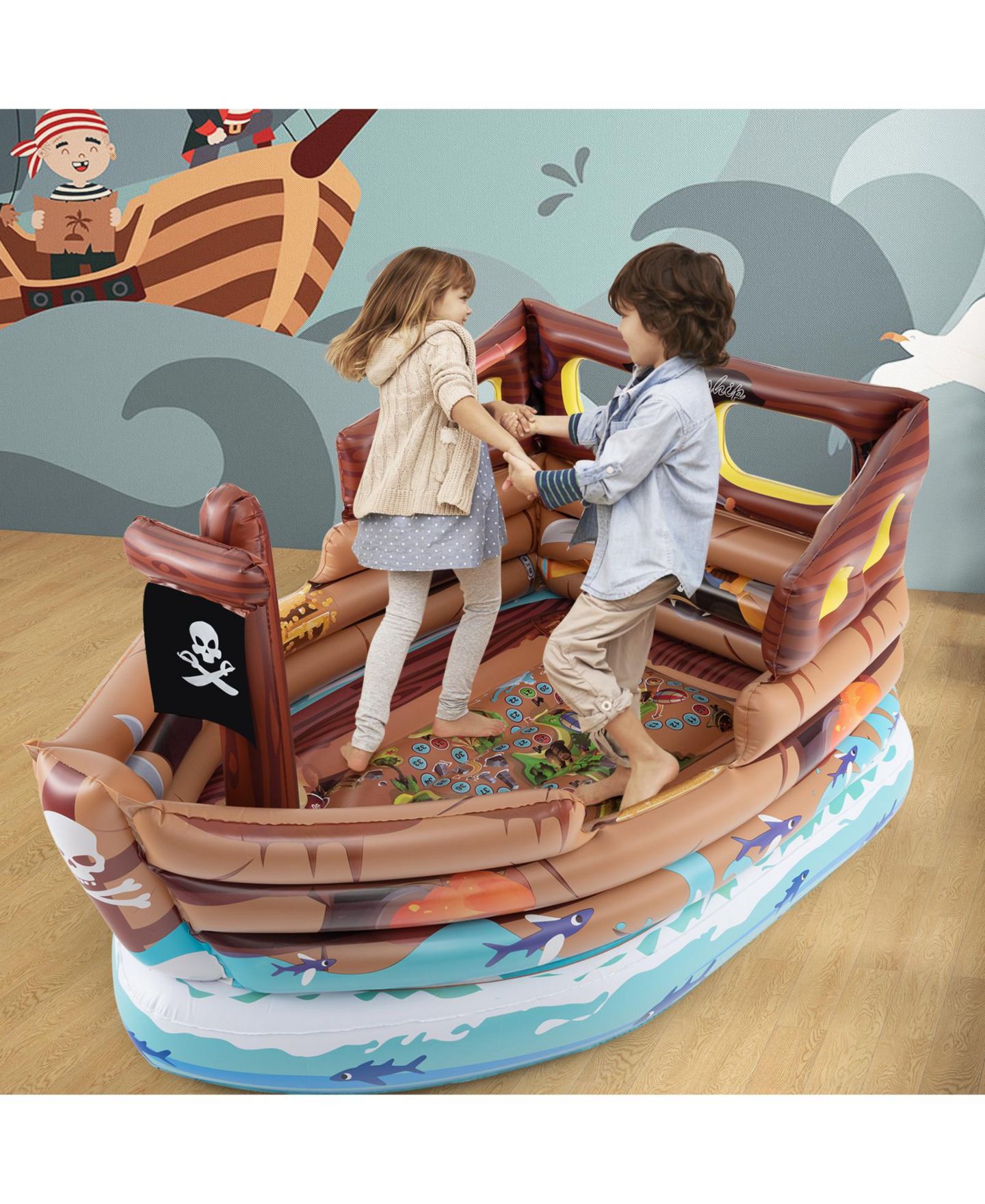 Детские игрушки HONGGE Pirate Built-in Motor Playhouse, 3-Piece, Ages 3+ — фото 7