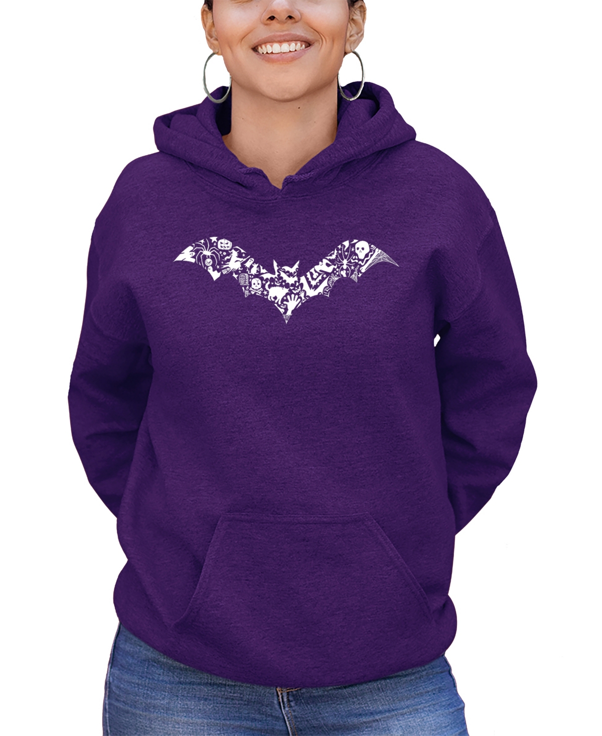 LA POP ART WOMEN'S BAT ART HOODED SWEATSHIRT 