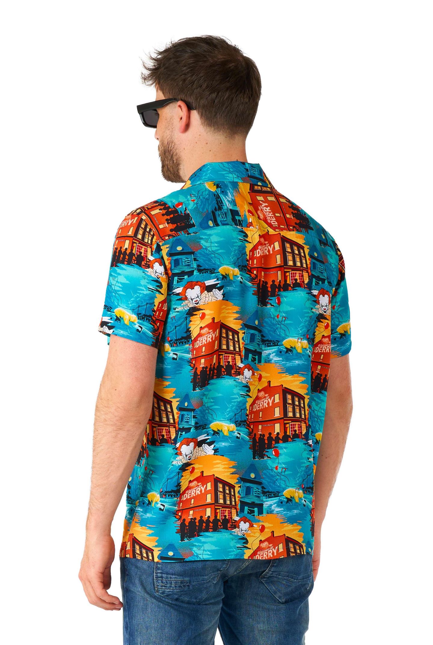 Мужская рубашка OppoSuits Official IT Hawaii Shirt - Halloween Themed Party Shirt - Short Sleeve - Multicolor, цвет: Miscellaneous — фото 3