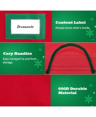 Under bed Christmas Ornament Storage Box with Dividers and 3 Trays - Fits up to 72- 3&amp;quot; Ornaments