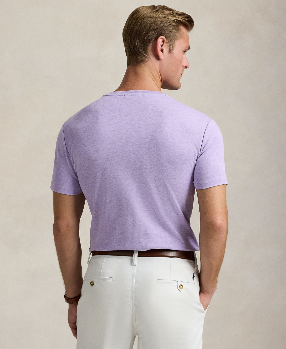Polo Ralph Lauren Men's Custom Slim Fit Soft Cotton T-shirt In Purple Htr