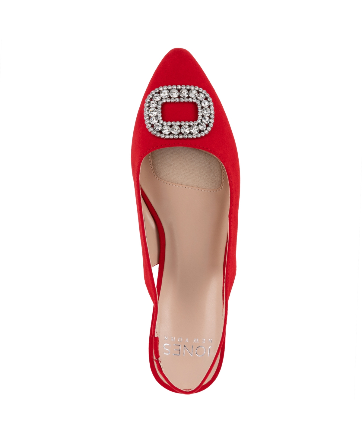 Jones New York Women's Quarry Pointed Toe Slingback Flats In Bright Red Micro