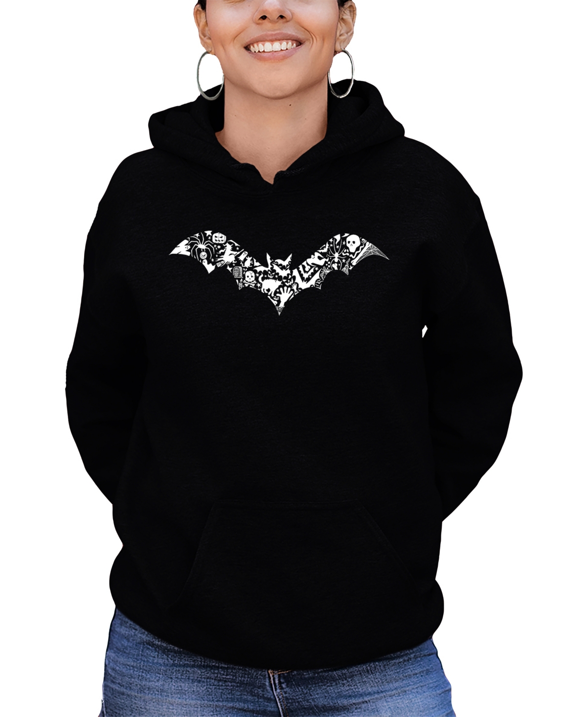 LA POP ART WOMEN'S BAT ART HOODED SWEATSHIRT 
