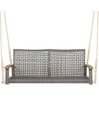 2-Person Patio Wicker Hanging Swing Chair