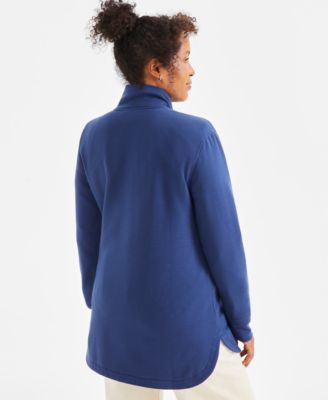 Women's Luxsoft Fleece Quarter-Zip Tunic Sweatshirt, Exclusively at Macy's