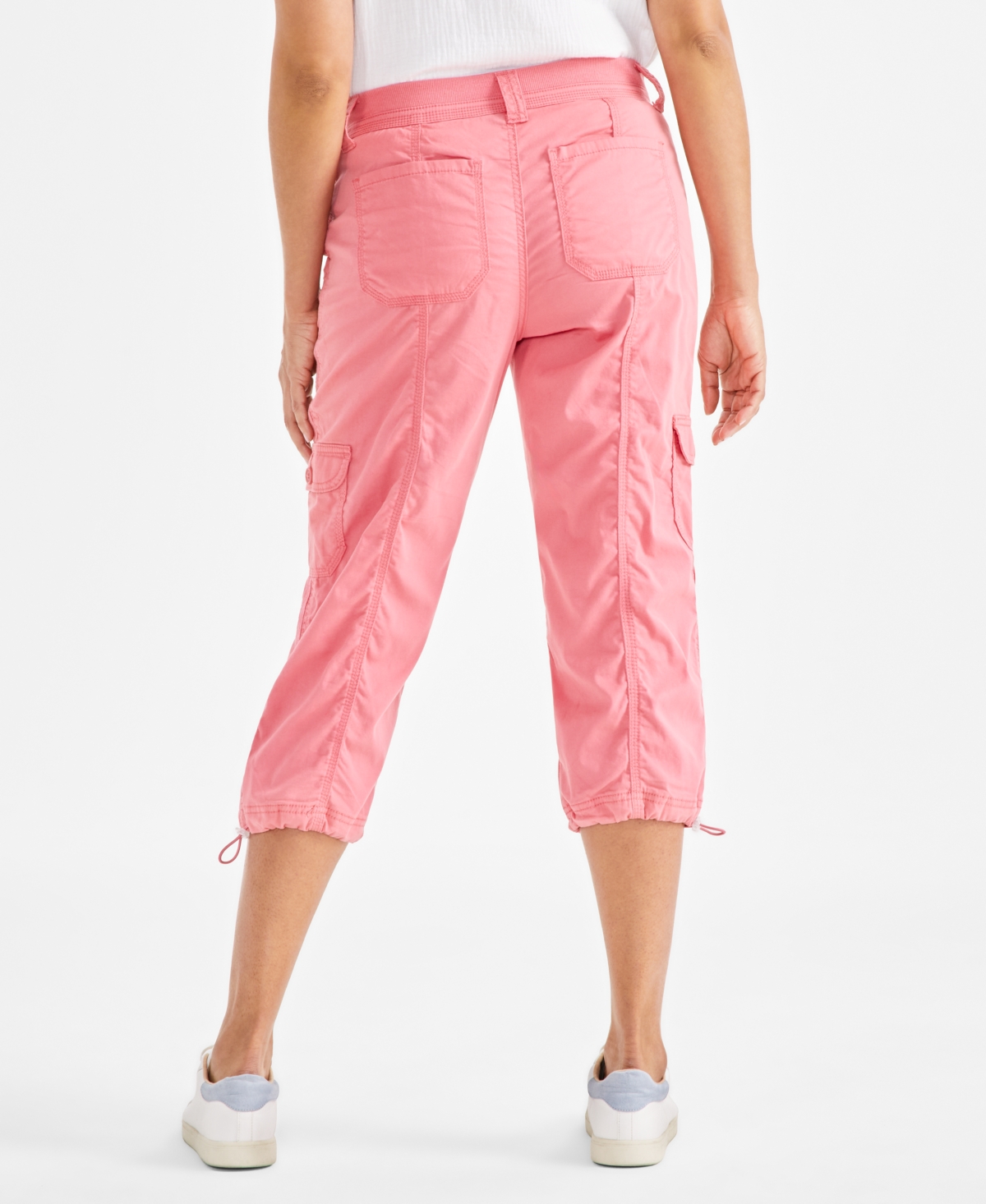 Style & Co Women's Cargo Capri Pants, Regular & Petite, Created For Macy's In Coral Pink
