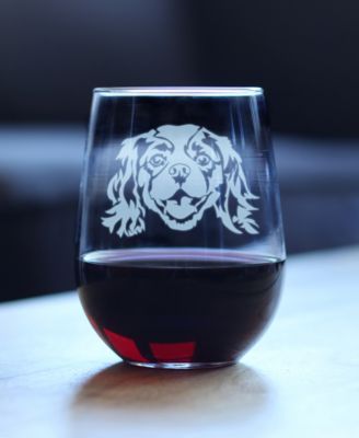 Cavalier King Charles Spaniel Stemless Wine Glass