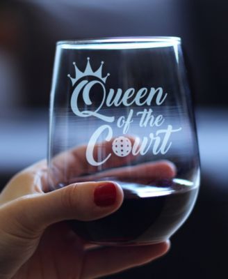 Queen of the Court Stemless Wine Glass
