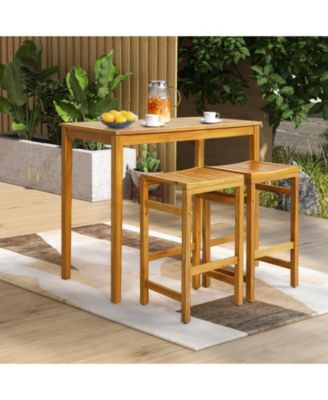 Rectangular Indoor and Outdoor Bar Height Table for Garden
