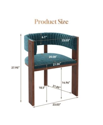 Teddy Set of 2  Fabric Adjustable Foot Nails Upholstered Seating  Dining Chair