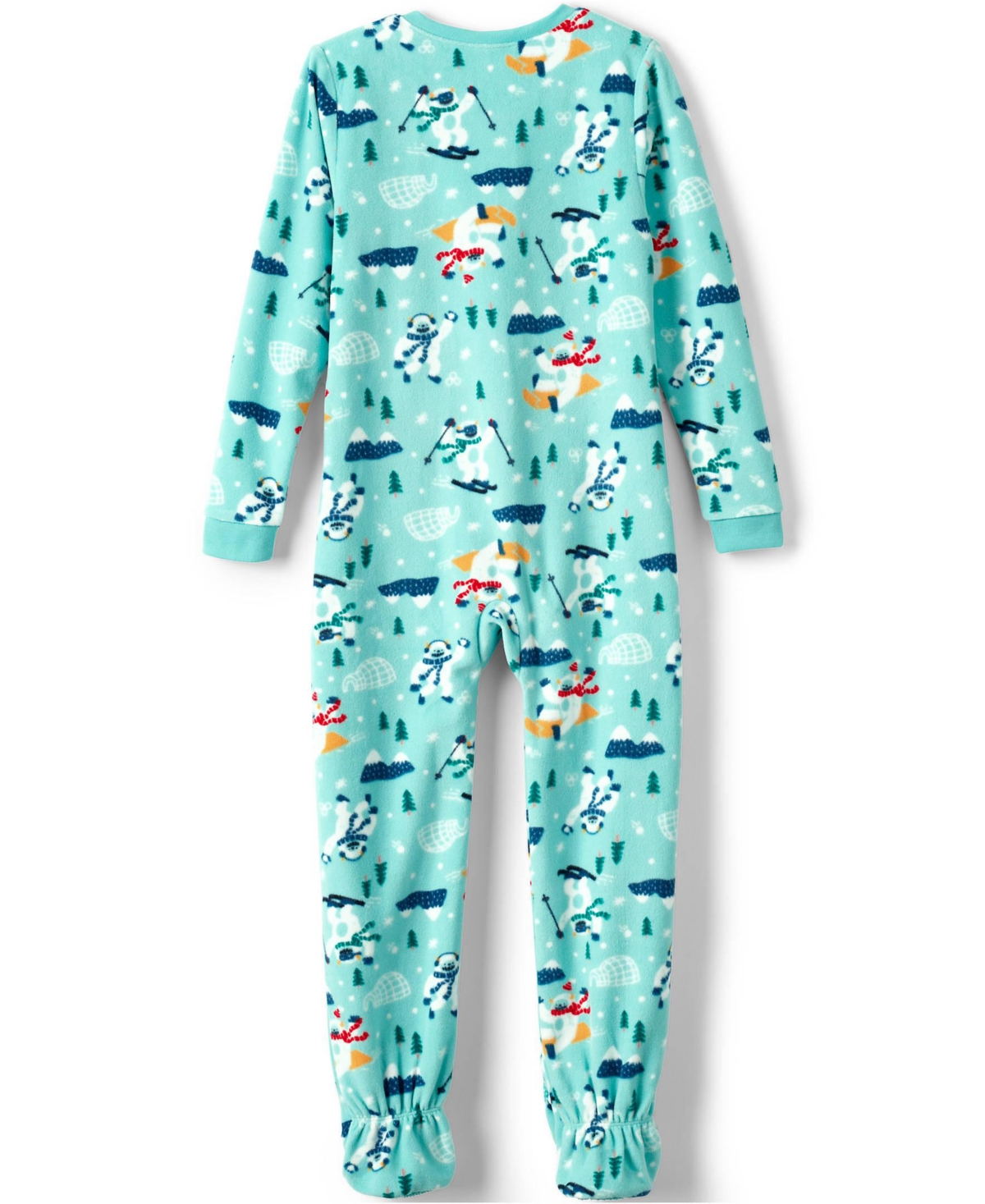 Lands' End Little Girls Footed Fleece Sleeper