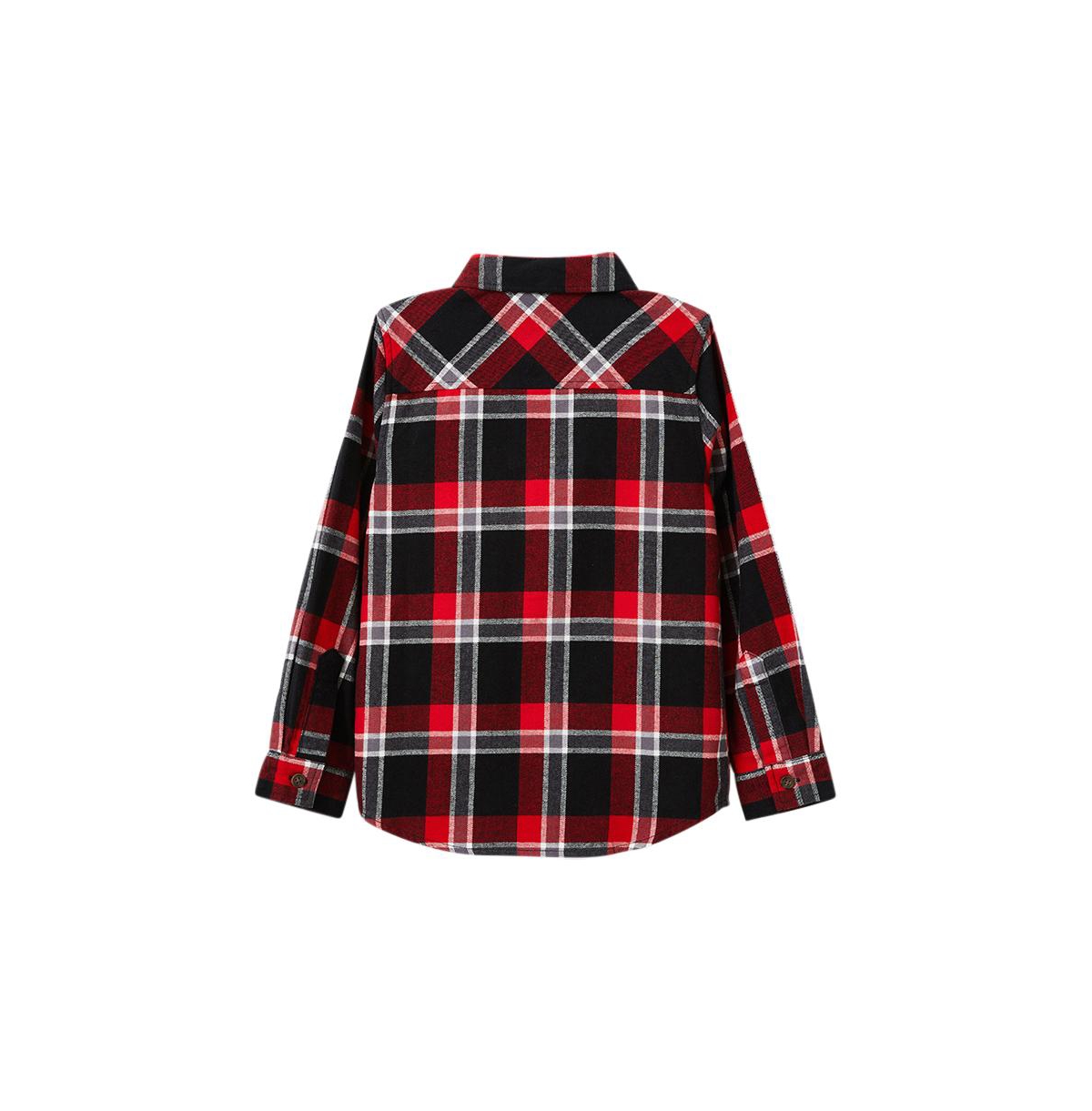 Cotton On Boys Rugged Long Sleeve Shirt -varsity red plaid