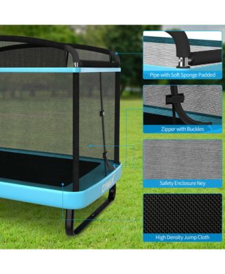 6FT Recreational Kids Trampoline W/Swing Safety Enclosure Indoor/Outdoor Orange