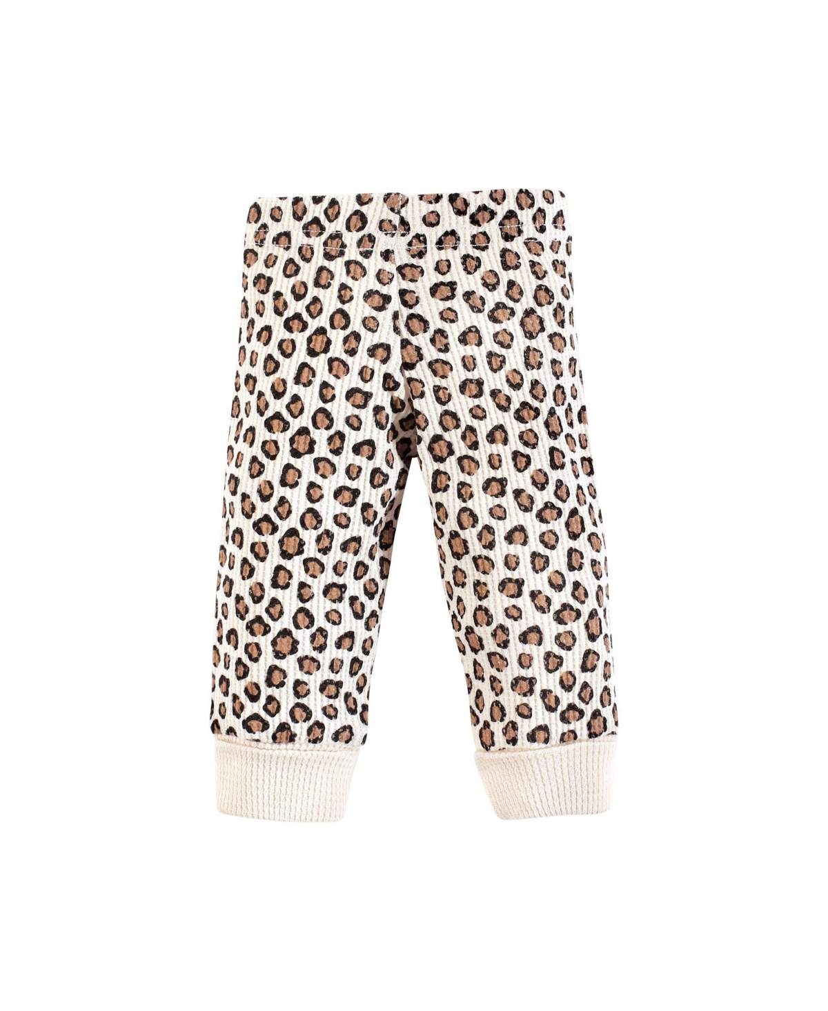 Hudson Baby Baby Girls Thermal Preemie Layette Set 4pc Long Sleeve Outfit, Preemie - Leopard