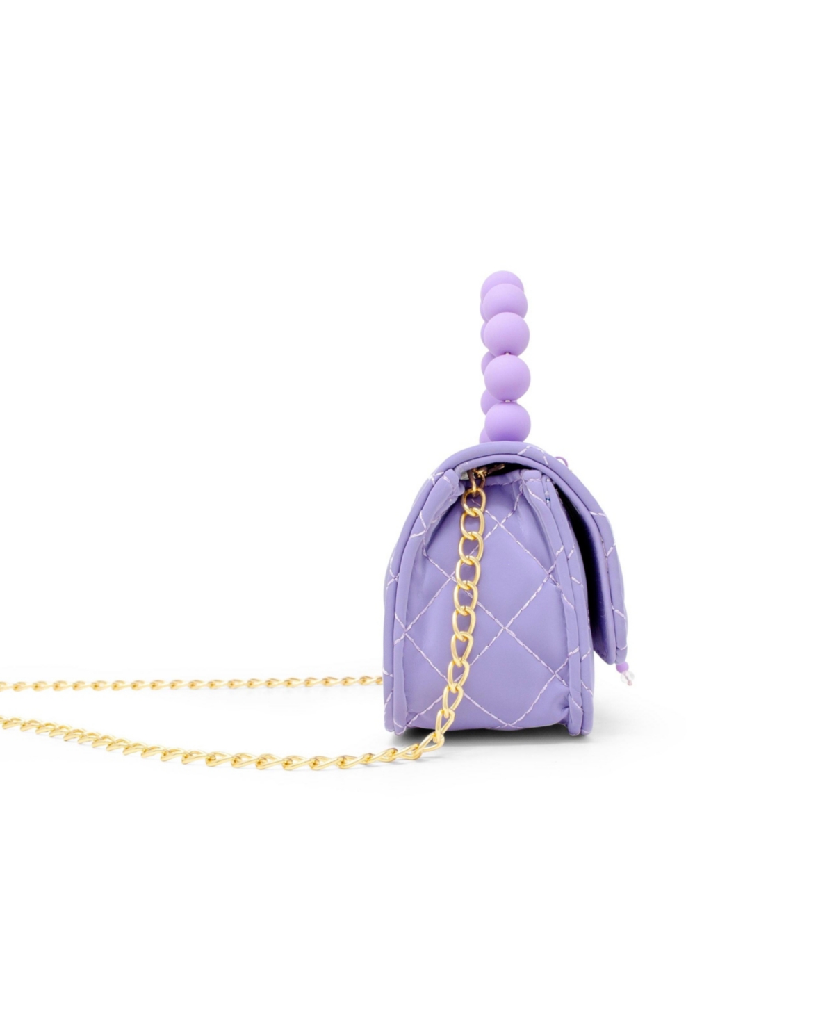 Tiny Treats + Zomi Gems Girls Pearl Handle Message Charm Handbag,- Purple