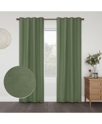 Linen Slub Blackout Grommet Pair (2 Panels), 52"x84"