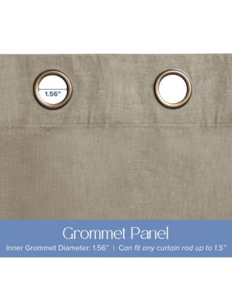 Linen Slub Blackout Grommet Pair (2 Panels), 52"×96"