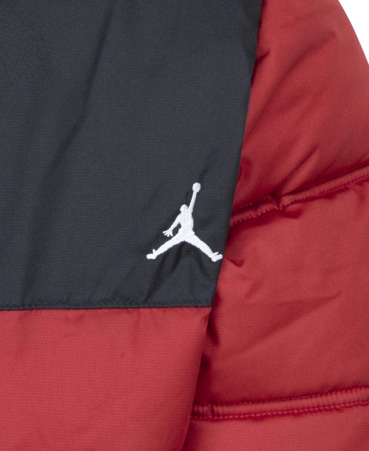 Jordan Big Boys Printed Full-Zip Hooded Puffer Jacket - R78gym Red