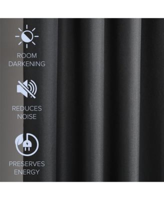 Textured Blackout Grommet Curtains Pair(2 panels), 52"×96"