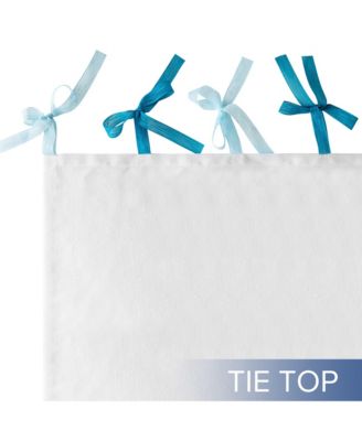 Tabitha Ribbon multi color Tie Top Curtains Pair, 52"×96"