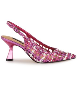 Women's Madalene Woven Slingback Kitten Heel Pumps