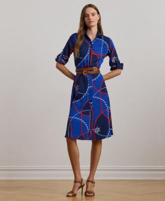 Lauren Ralph Lauren - Women's Rope-Print Crepe Shirtdress